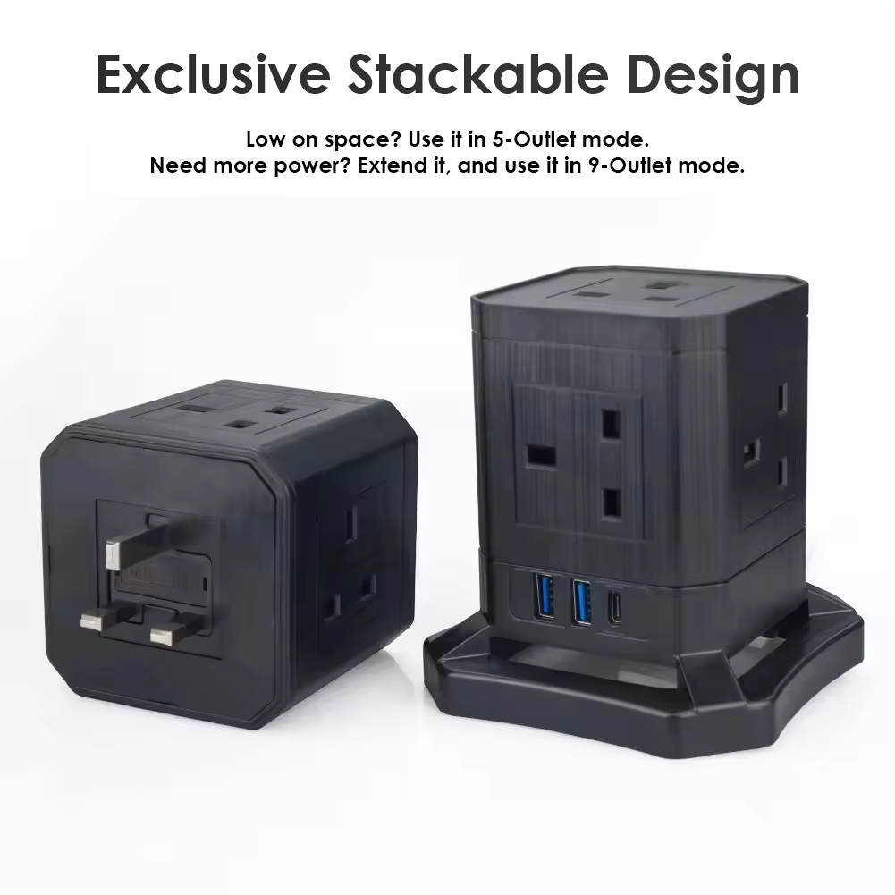 SRTECH 12-in-1 Stackable Power Strip Tower