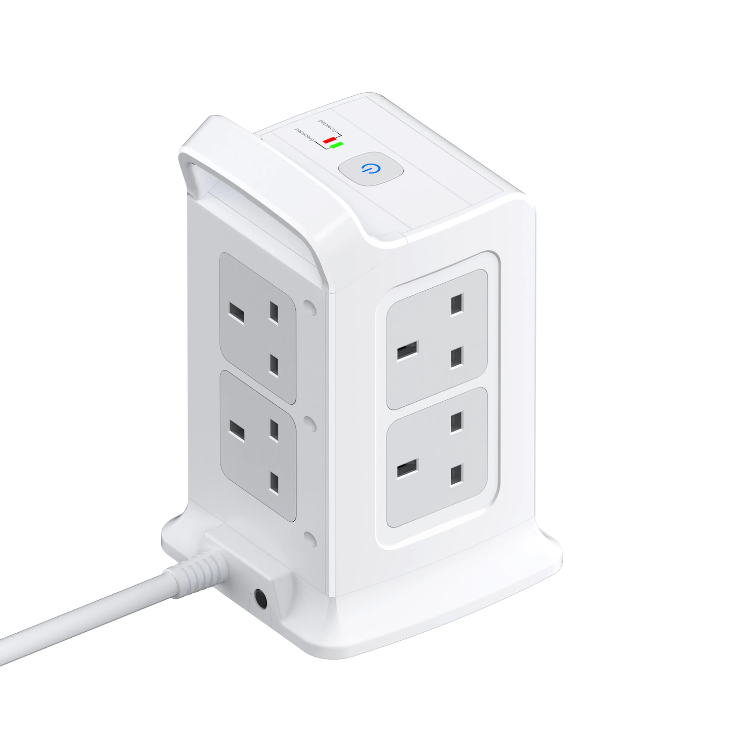 SRTECH 11-in-1 2M UK Tower Power Strip