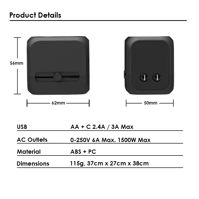 SRTECH Multinational Travel Adapter